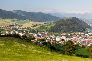 Overlook of the city of Ruzomberok in Slovakia
