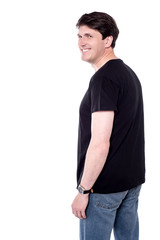Fototapeta premium Casual man with elegant smile.