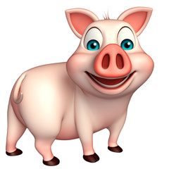 Fototapeta premium funny Pig cartoon character