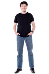 Fototapeta premium Casual man with hands in pockets.