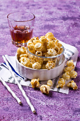 Homemade caramel popcorn
