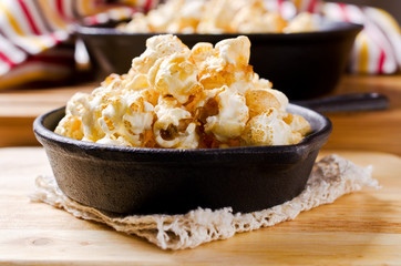 Homemade caramel popcorn