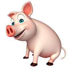 sitting   Pig cartoon character