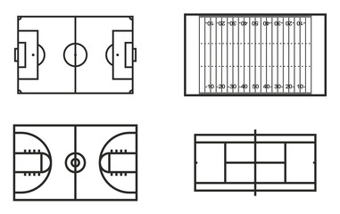 Playing Fields Icons Set 1