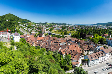 Fototapeta na wymiar Typical view from top to the city of Baden