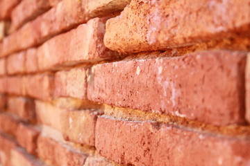 closeup old brick wall without renovation