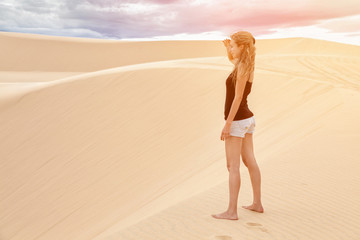 White sand dunes in Mui Ne, Vietnam