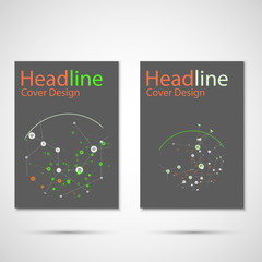 Naklejka premium Science vector background. Modern vector templates for brochure, flyer, cover magazine or report in A4 size