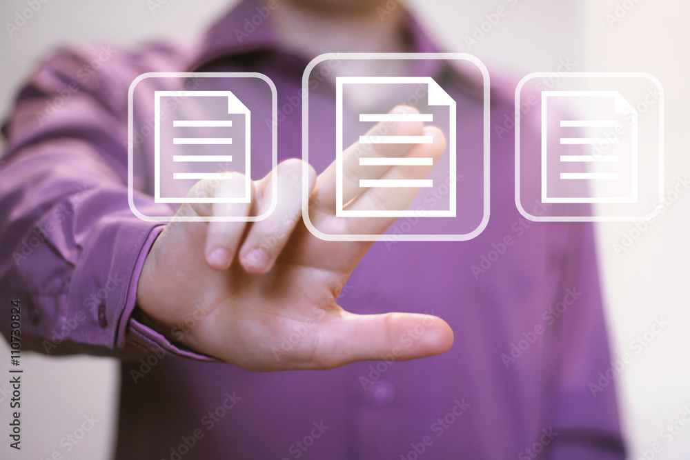 Poster business button web file icon