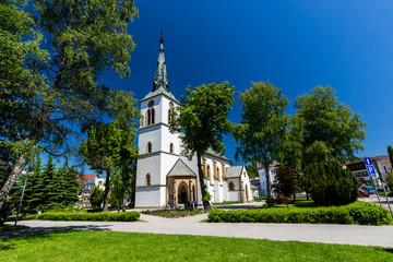 Fototapeta na wymiar The city centre of Dolny Kubin in Slovakia