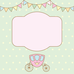  Polka dot background with frame for text or photo.