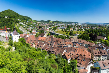 Obraz premium Typical view from top to the city of Baden