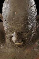 Obraz premium man's face in clay