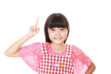 エプロンを着た女の子