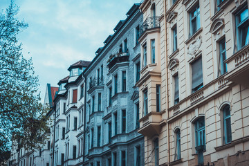 Low Rise Urban Buildings on Overcast Day