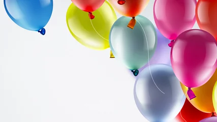 Poster feestelijke achtergrond met ballonnen © BazziBa