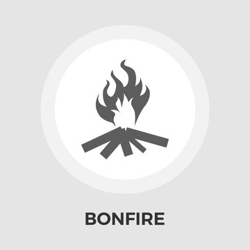 Bonfire Vector Flat Icon