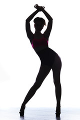 silhouette slender girl