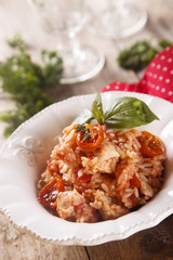 Risotto with chicken and sun dried tomatoes