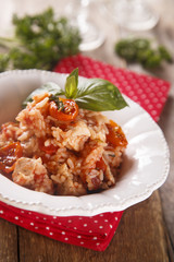 Risotto with chicken and sun dried tomatoes