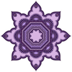 Vector color mandala. Mehndi style.
