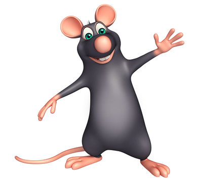 pointing  Rat cartoon character