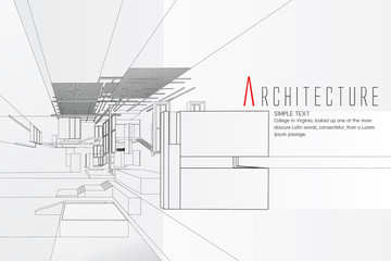 An exploded view of a building