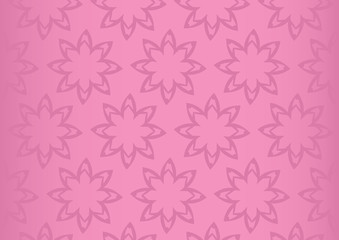 Pink Floral Repeat Pattern Seamless Vector Background Design