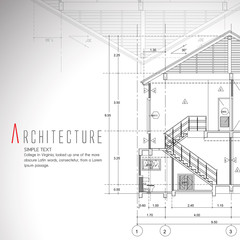 Vector illustration of house on white background.