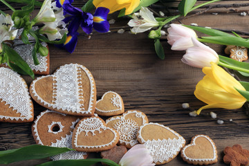 gingerbread heart-shaped