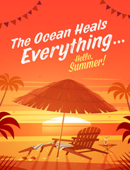 Obraz premium Summer Holidays background. Vector Illustration
