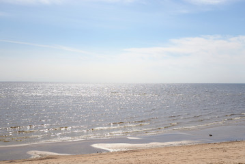 Baltic Sea by cloud day.