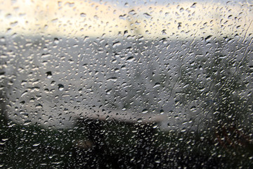 raindrops on the glass