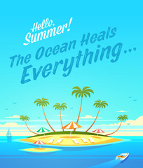Summer Holidays background. Vector Illustration