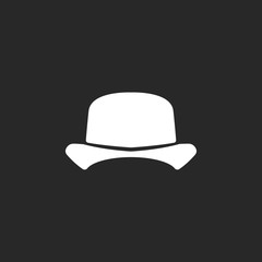 Gentleman hat  sign simple icon on background