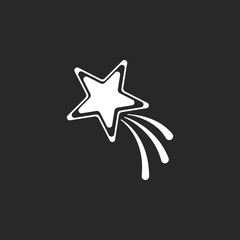 Shooting star sign simple icon on background