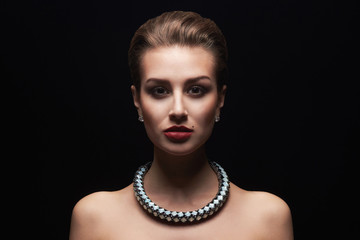 beautiful sexy woman in jewelry
