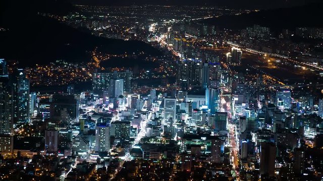 City Night View 4K Timelapse, Busan, South Korea
