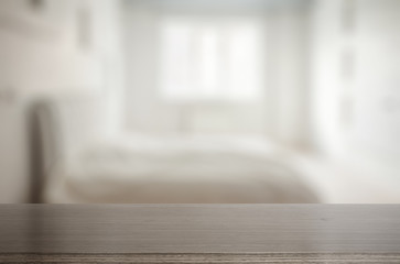 table in the bedroom