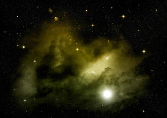 galaxy in a free space