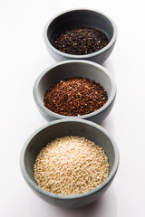 Quinoa grain on white background