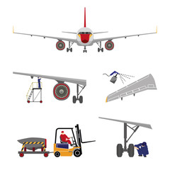 Repair and maintenance of aircraft . Set of aircraft parts in fl