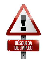 job search warning sign in Spanish