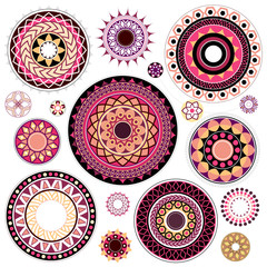 Circled ornaments set