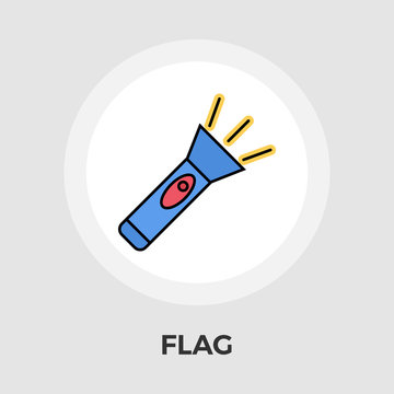 Flashlight vector flat icon