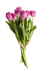 bouquet of pink tulips