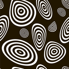 Seamless Black and white optical illusion vector background