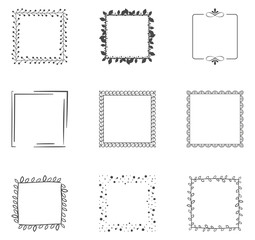 Collection od decorative frames