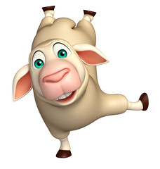 funny Sheep  cartoon character