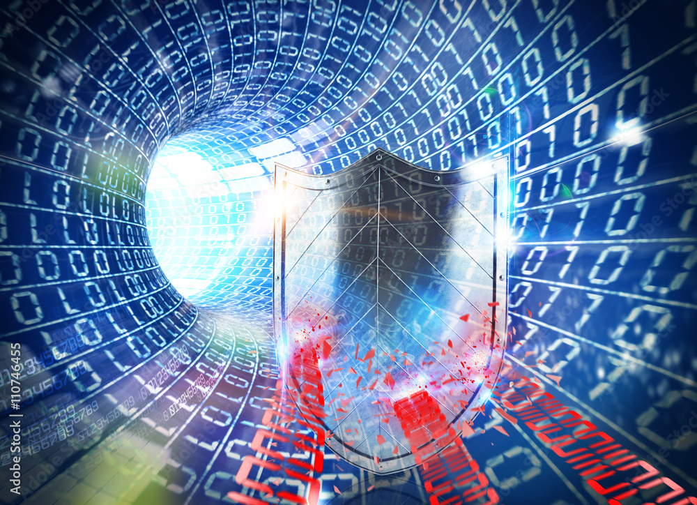 Poster 3d rendering firewall internet